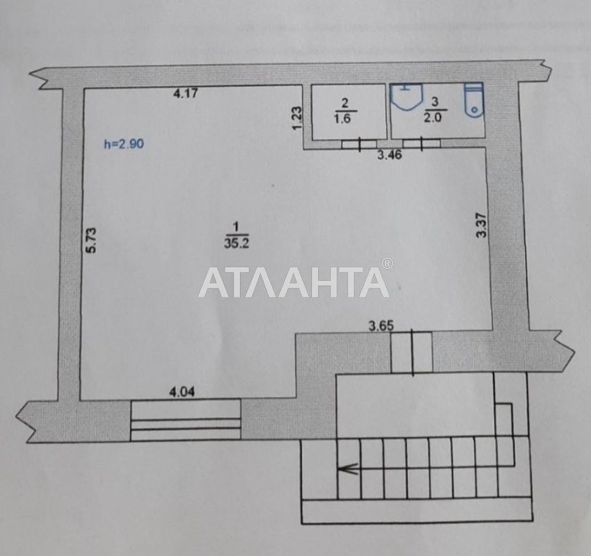 Комерційна нерухомість за адресою вул. Парусна (площа 38,8 м²) - Atlanta.ua - фото 3