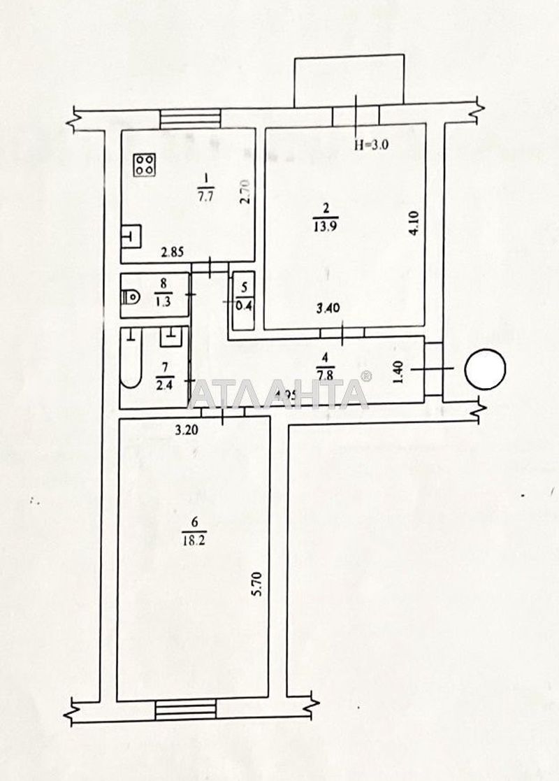 2-кімнатна квартира за адресою Гагаріна пр. (площа 52,4 м²) - Atlanta.ua - фото 4