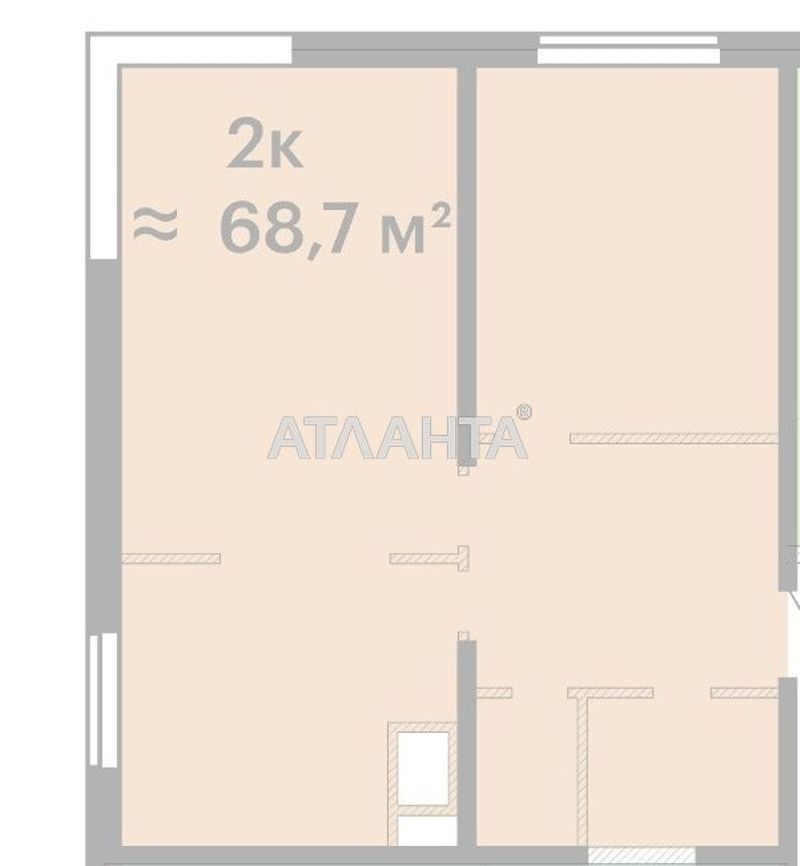 2-rooms apartment apartment by the address st. Gagarinskoe plato (area 68,7 m²) - Atlanta.ua - photo 2