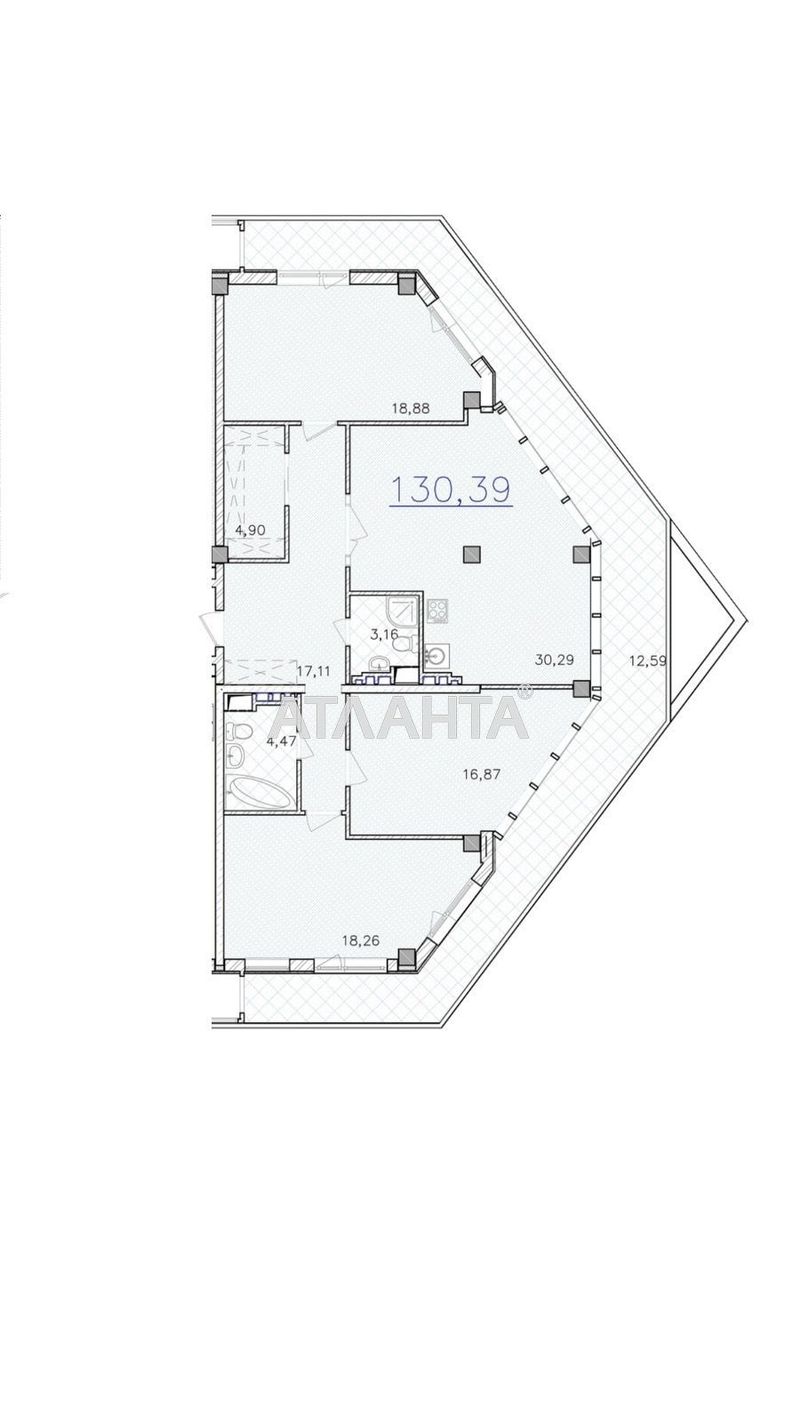 3-кімнатна квартира за адресою вул. Французький бульв. (площа 130,4 м²) - Atlanta.ua - фото 28