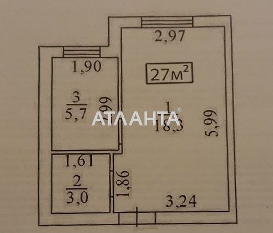 1-room apartment apartment by the address st. Spreysa (area 27 m²) - Atlanta.ua - photo 10