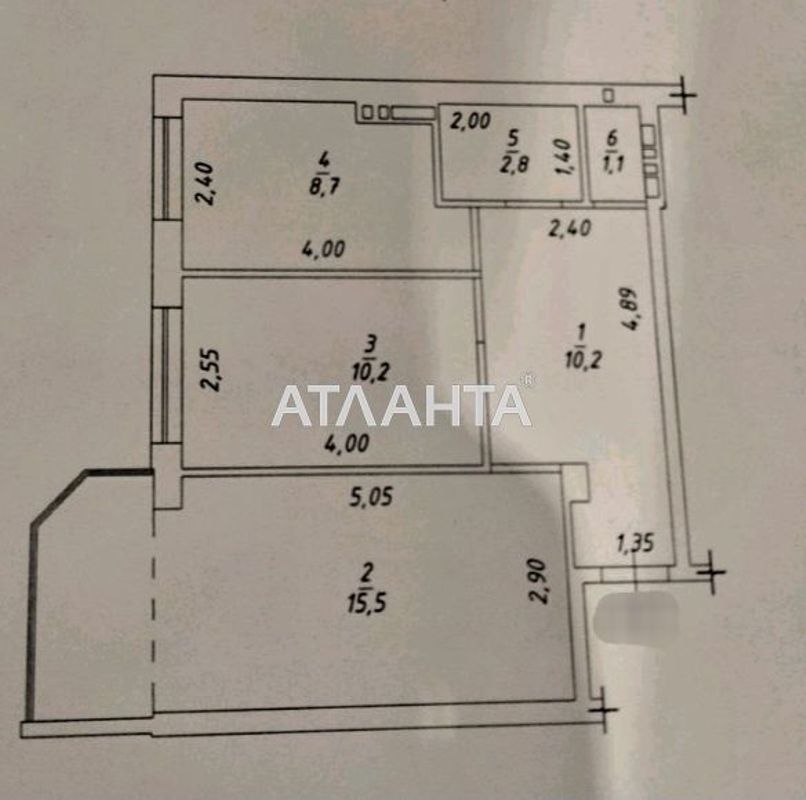 2-комнатная квартира по адресу Кедровый пер. (площадь 52 м²) - Atlanta.ua - фото 18