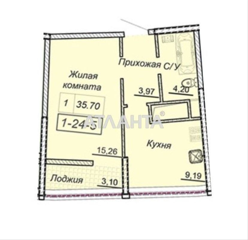 1-room apartment apartment by the address st. Kamanina (area 36 m²) - Atlanta.ua - photo 9