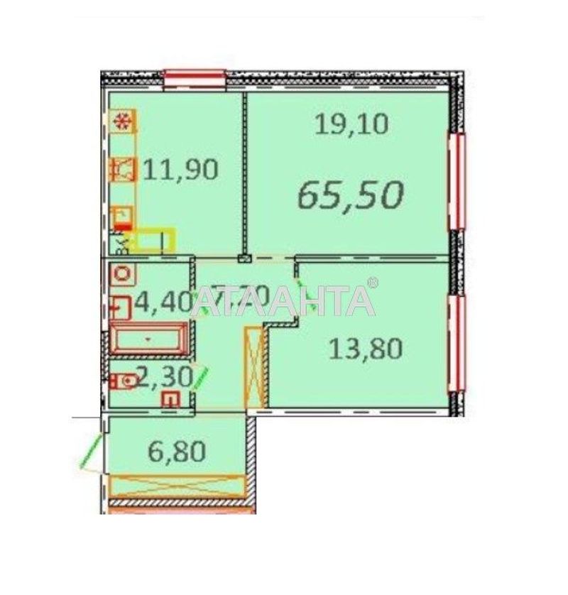 2-комнатная квартира по адресу ул. Пионерская (площадь 65 м²) - Atlanta.ua - фото 2