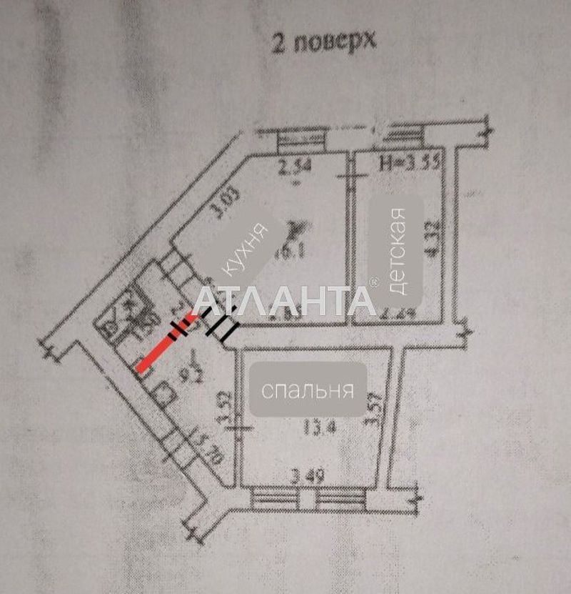 2-комнатная квартира по адресу Книжный пер. (площадь 50 м²) - Atlanta.ua - фото 10