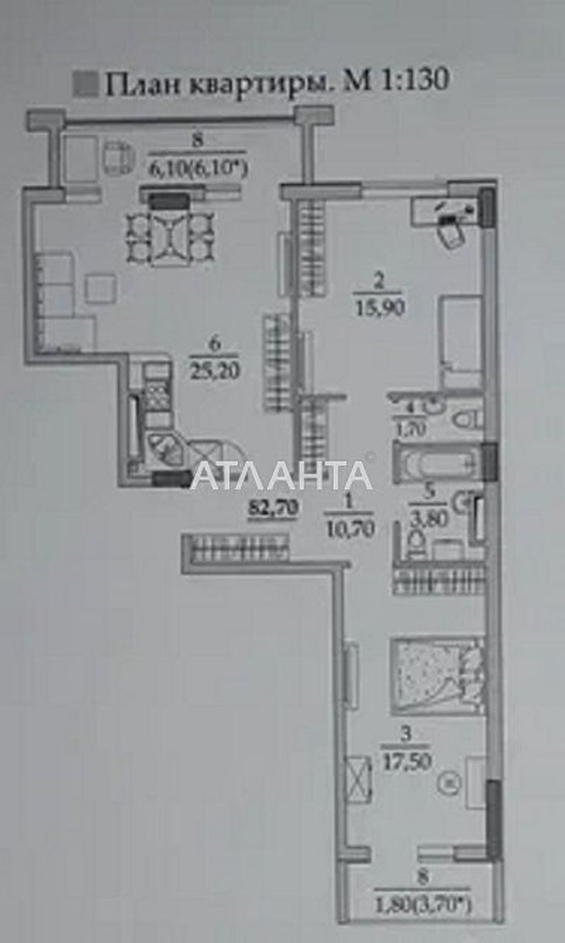 2-rooms apartment apartment by the address st. Vilyamsa ak (area 83 m²) - Atlanta.ua - photo 2