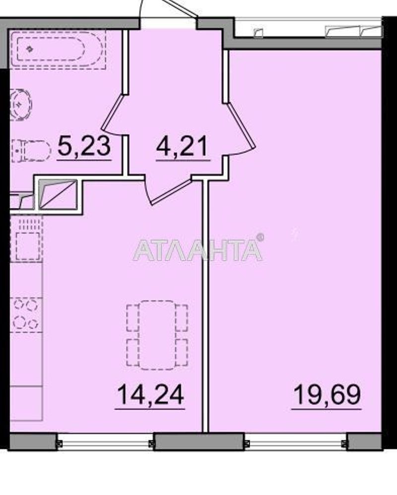 1-room apartment apartment by the address st. Sakharova (area 44 m²) - Atlanta.ua - photo 2