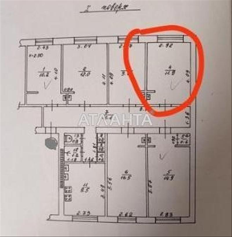 Коммунальная квартира по адресу ул. Краснова (площадь 11,9 м²) - Atlanta.ua - фото 5