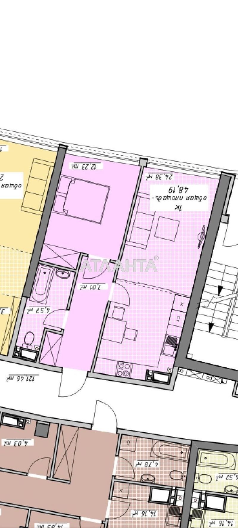 1-комнатная квартира по адресу Курортный пер. (площадь 47,9 м²) - Atlanta.ua - фото 8