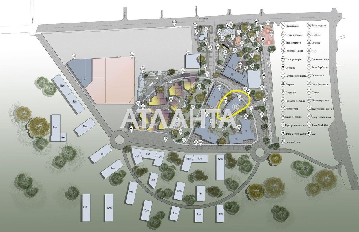 1-room apartment apartment by the address st. Radostnaya (area 38 m²) - Atlanta.ua - photo 8