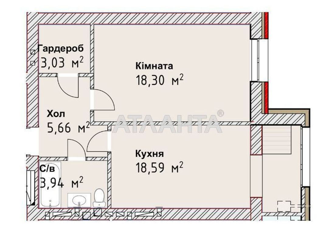 1-room apartment apartment by the address st. Sakharova (area 49 m²) - Atlanta.ua - photo 3