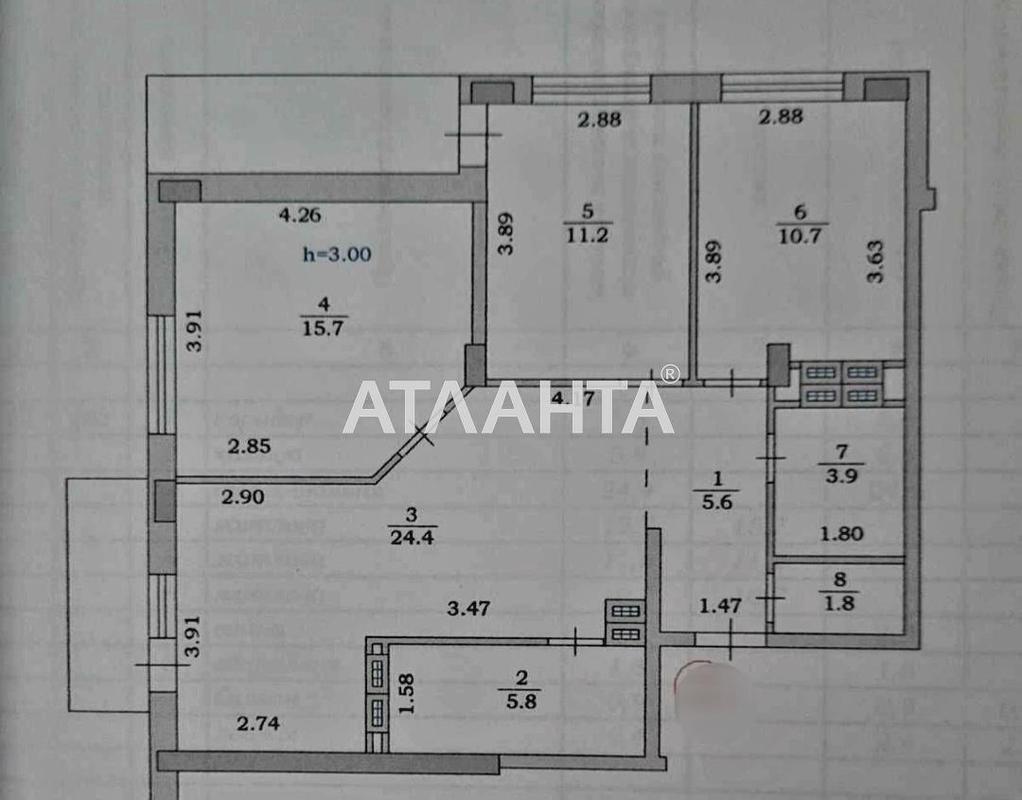 3-rooms apartment apartment by the address st. Vannyy per (area 89 m²) - Atlanta.ua - photo 6