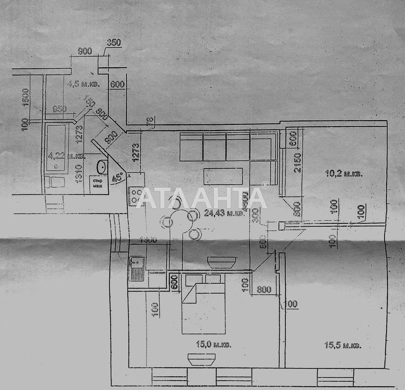 3-комнатная квартира по адресу ул. Жуковского (площадь 73 м²) - Atlanta.ua - фото 13