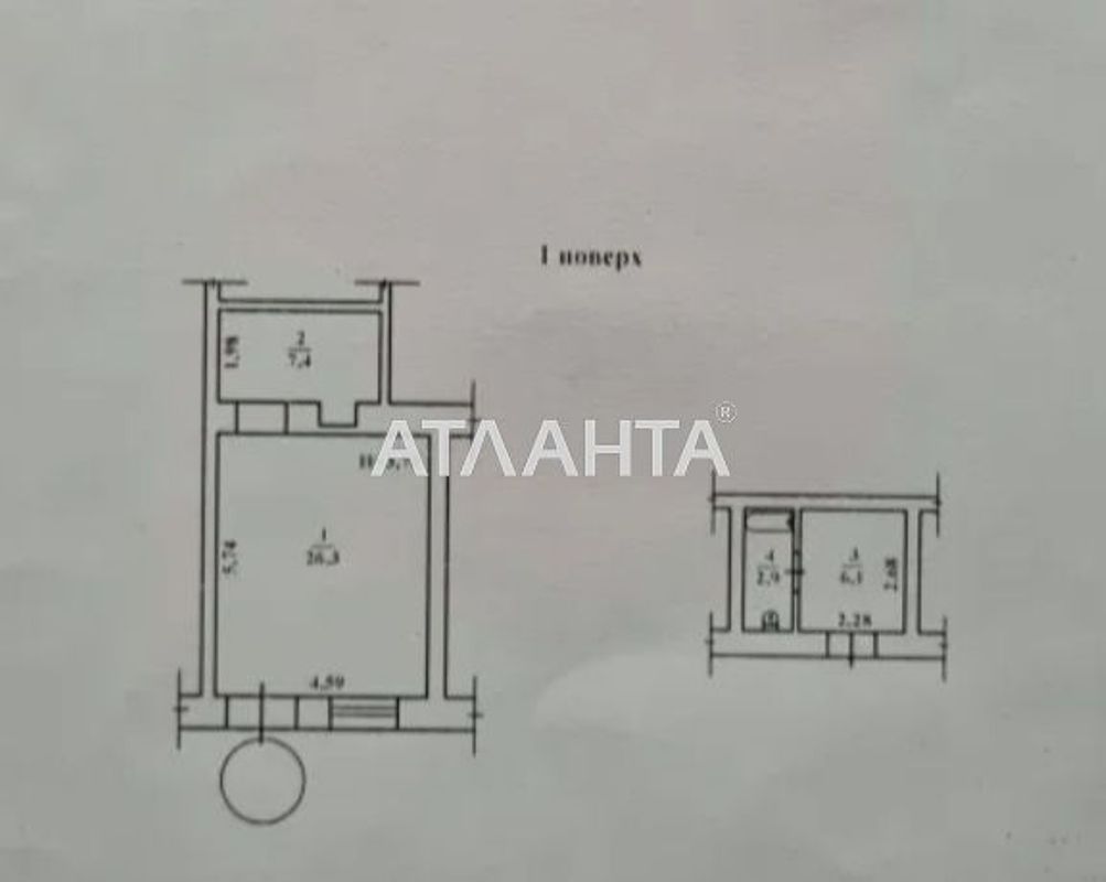 1-комнатная квартира по адресу Соборная пл. (площадь 42,7 м²) - Atlanta.ua - фото 4