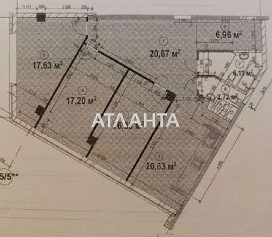3-кімнатна квартира за адресою вул. Генуезька (площа 110 м²) - Atlanta.ua