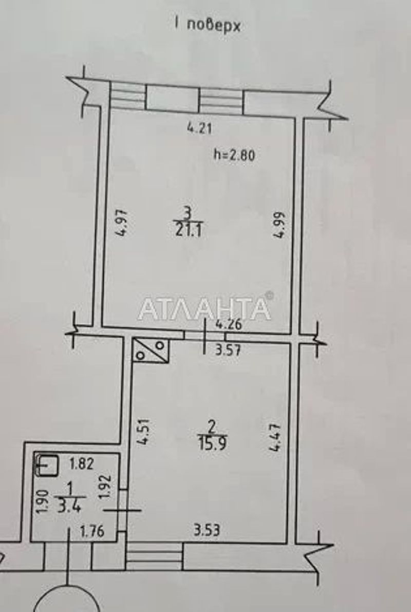 2-rooms apartment apartment by the address st. Dalnitskaya Ivanova (area 40,4 m²) - Atlanta.ua - photo 4