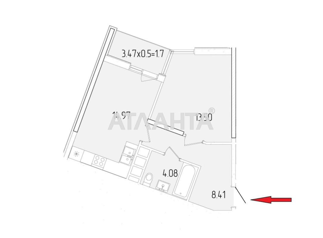 1-кімнатна квартира за адресою вул. Краснова (площа 43 м²) - Atlanta.ua - фото 3