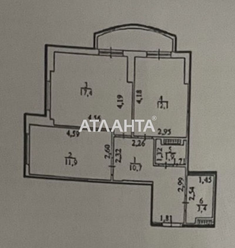 2-комнатная квартира по адресу ул. Жаботинского (площадь 60 м²) - Atlanta.ua - фото 4