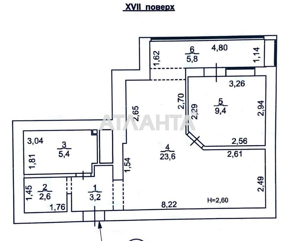 1-комнатная квартира по адресу ул. Костанди (площадь 52 м²) - Atlanta.ua - фото 8