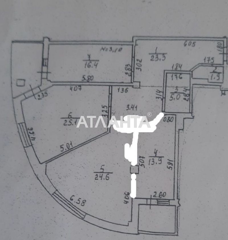 3-rooms apartment apartment by the address st. Chernyakhovskogo (area 117 m²) - Atlanta.ua - photo 11