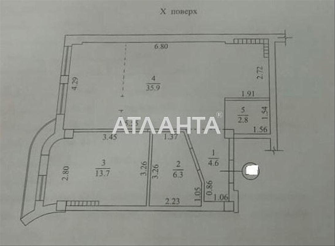 2-комнатная квартира по адресу ул. Пантелеймоновская (площадь 45,1 м²) - Atlanta.ua - фото 12