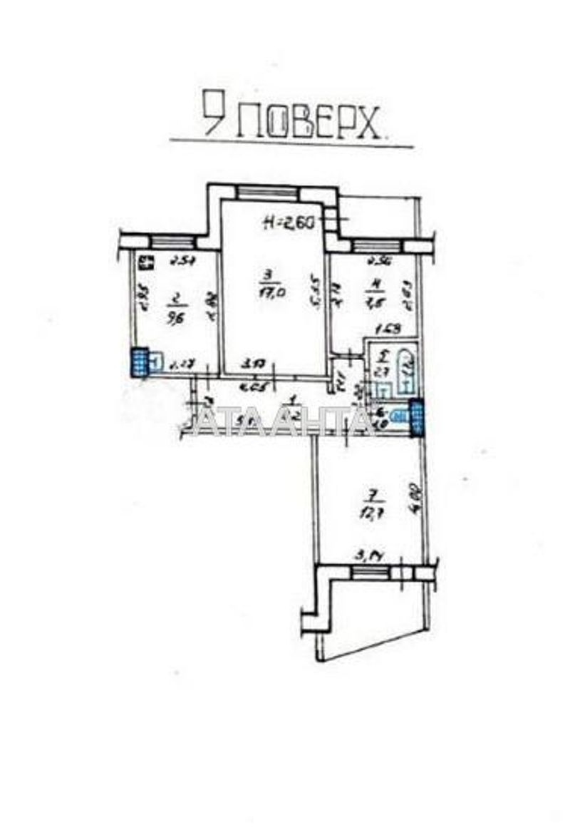 3-комнатная квартира по адресу ул. Варненская (площадь 63 м²) - Atlanta.ua - фото 9