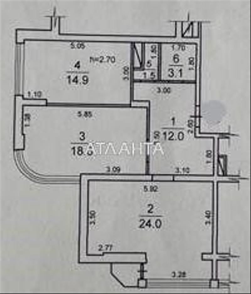 2-кімнатна квартира за адресою вул. Середня (площа 75 м²) - Atlanta.ua - фото 16