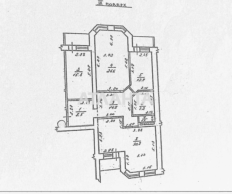 3-кімнатна квартира за адресою вул. Топольова (площа 122,4 м²) - Atlanta.ua - фото 11