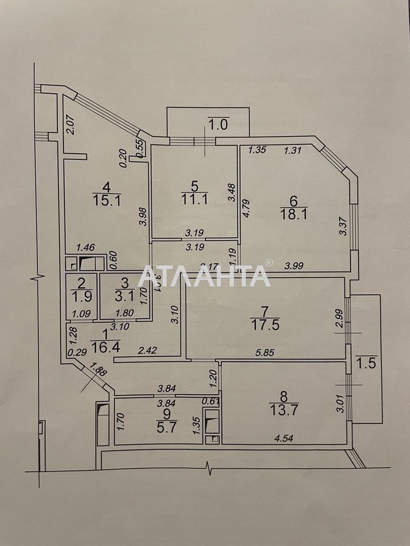 Багатокімнатна квартира за адресою вул. Італійська бульв. (площа 106 м²) - Atlanta.ua - фото 3