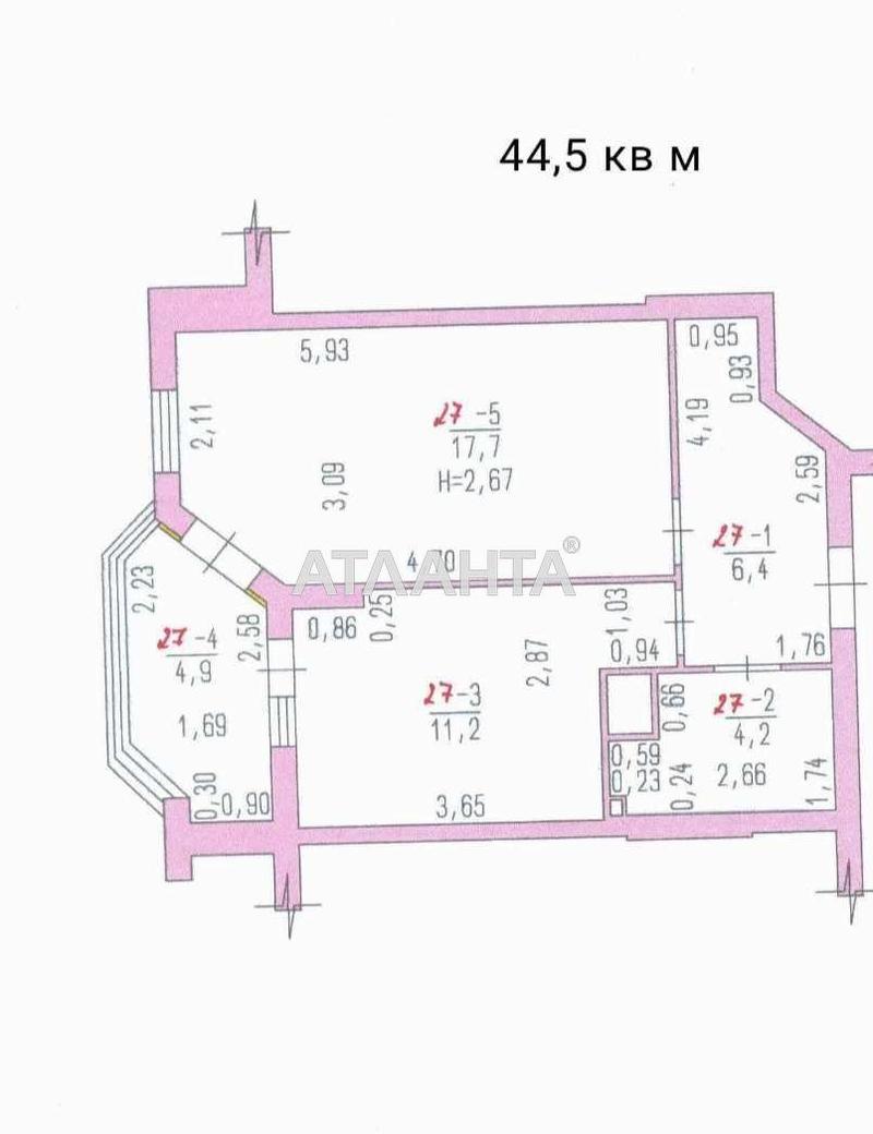 1-комнатная квартира по адресу ул. Радужный м-н (площадь 44,5 м²) - Atlanta.ua - фото 23