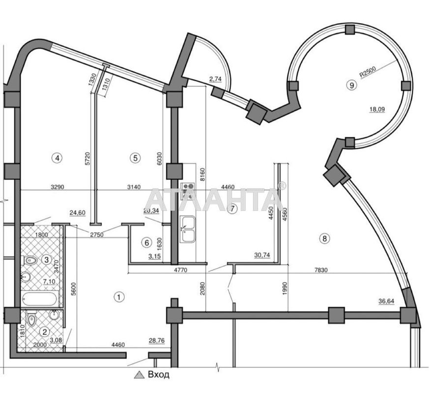 Многокомнатная квартира по адресу Мореходный пер. (площадь 189 м²) - Atlanta.ua - фото 13