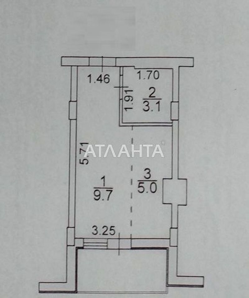 1-room apartment apartment by the address st. Bocharova gen (area 21 m²) - Atlanta.ua - photo 4