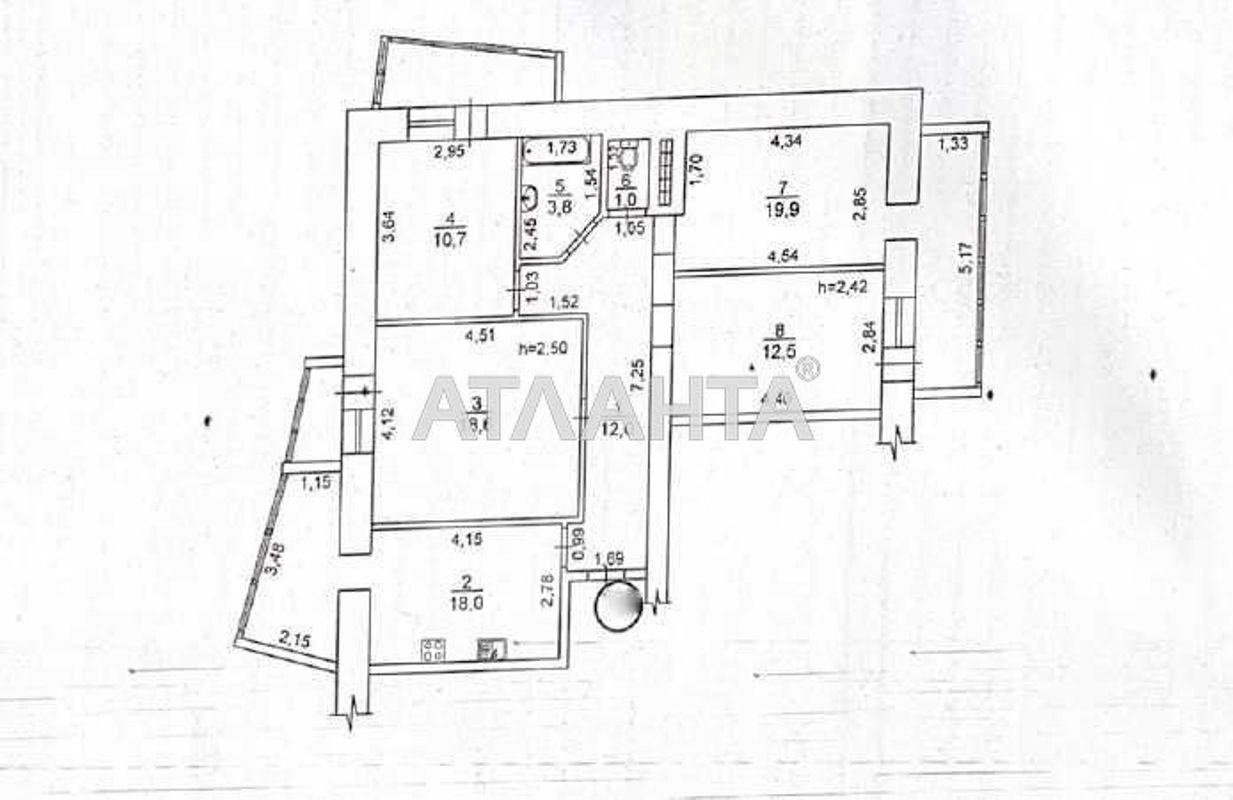 Багатокімнатна квартира за адресою вул. Святослава Ріхтера (площа 102 м²) - Atlanta.ua - фото 5