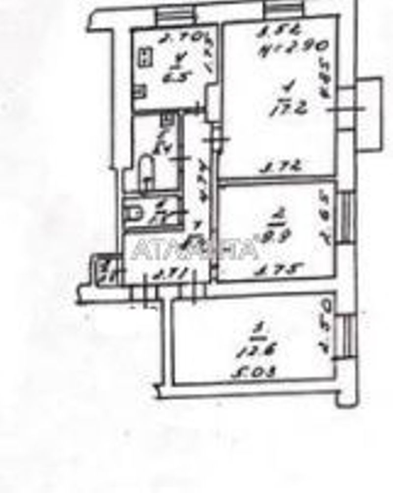 3-комнатная квартира по адресу Адмиральский пр. (площадь 61 м²) - Atlanta.ua - фото 7