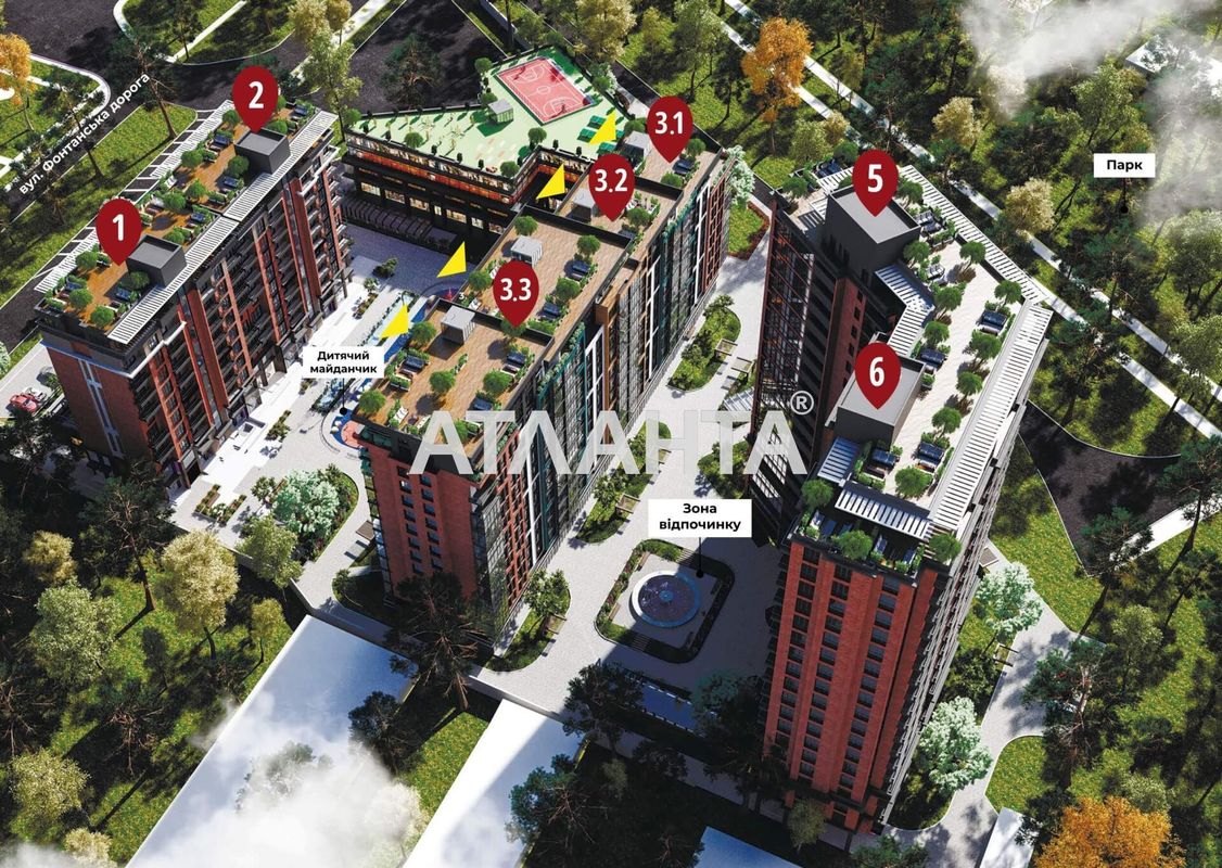 2-rooms apartment apartment by the address st. Fontanskaya dor Perekopskoy Divizii (area 62,6 m²) - Atlanta.ua - photo 4