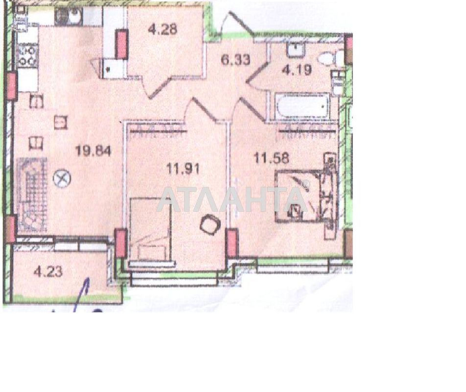 2-rooms apartment apartment by the address st. Fontanskaya dor Perekopskoy Divizii (area 62,6 m²) - Atlanta.ua - photo 5