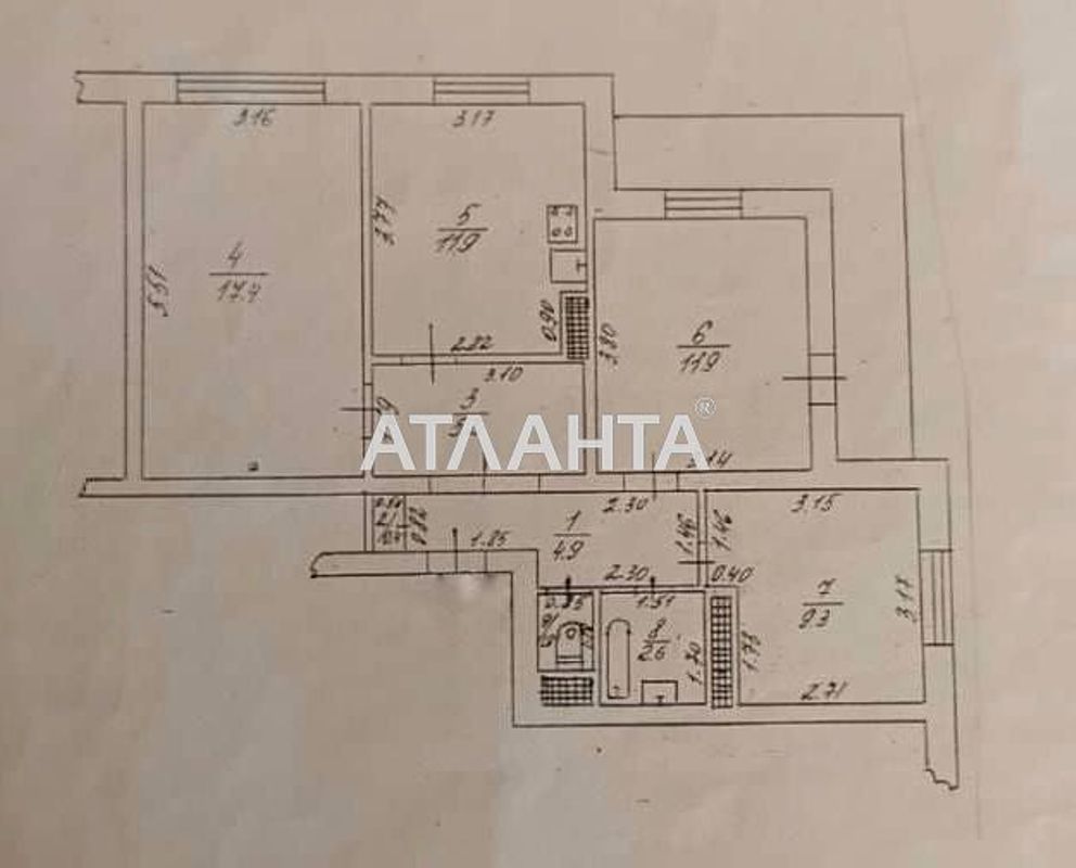 3-кімнатна квартира за адресою вул. Ільфа та Петрова (площа 69,3 м²) - Atlanta.ua - фото 17