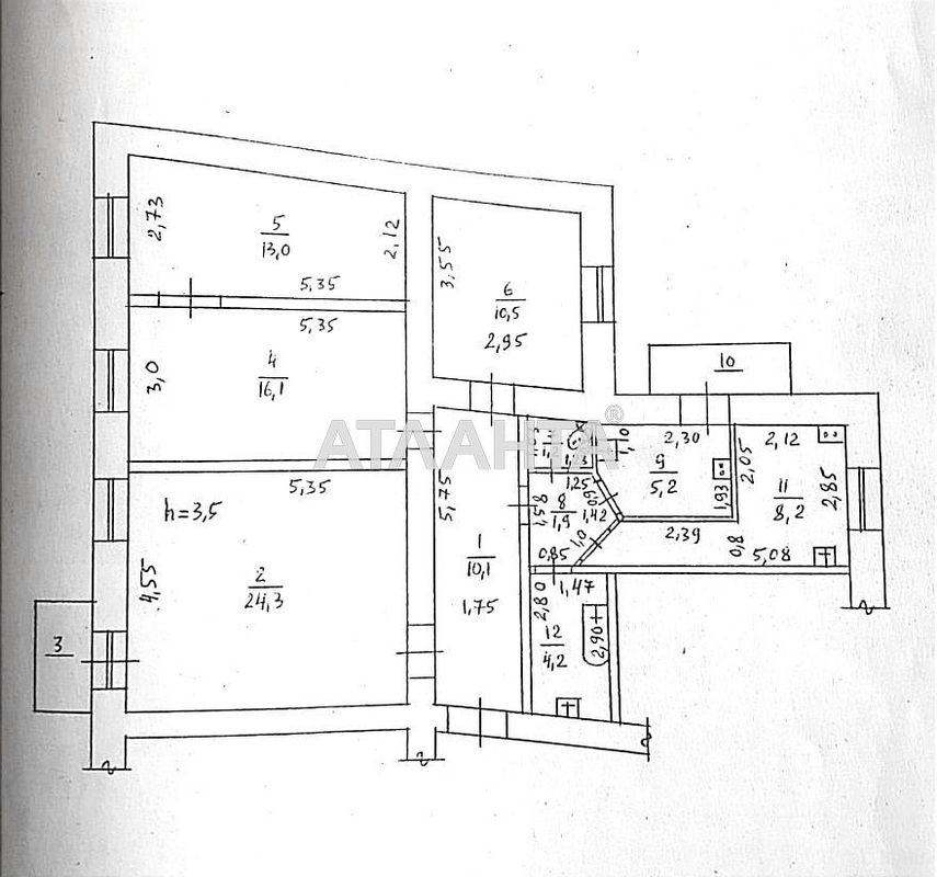 4+-rooms apartment apartment by the address st. Sadikovskaya (area 94,6 m²) - Atlanta.ua - photo 13