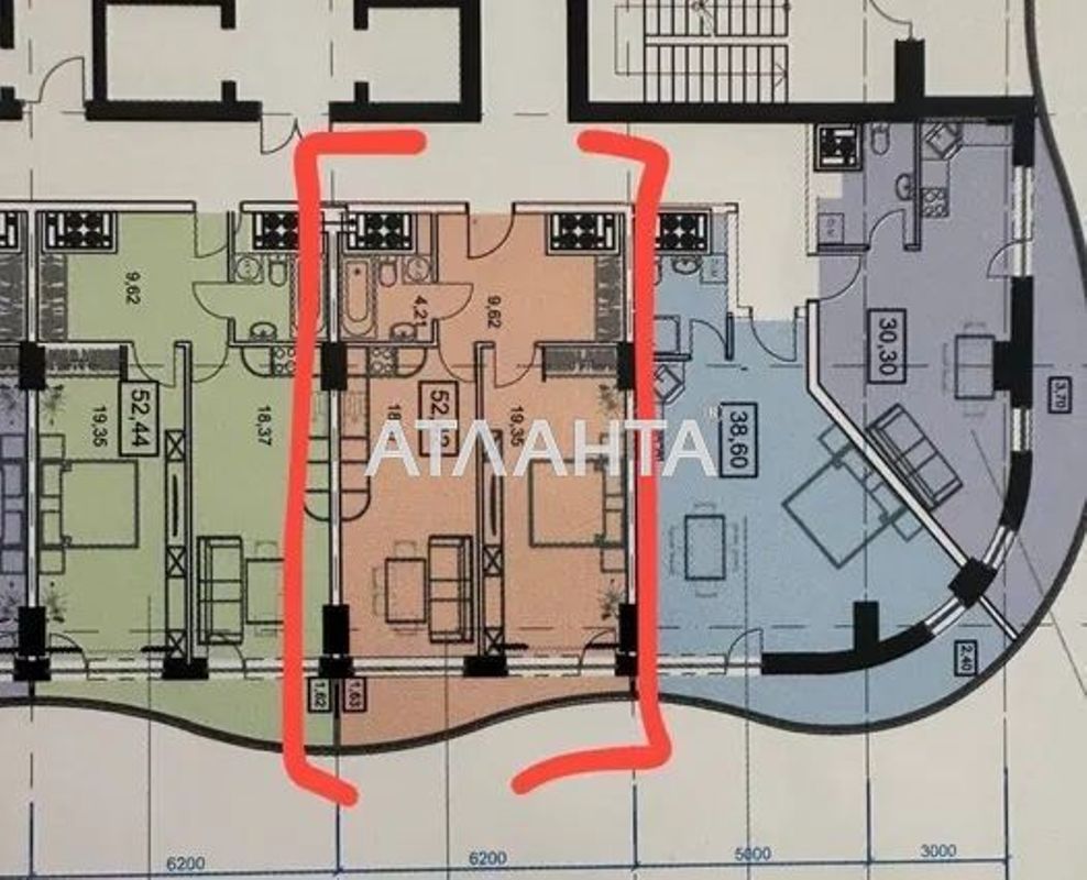 1-room apartment apartment by the address st. Gagarinskoe plato (area 54 m²) - Atlanta.ua - photo 2