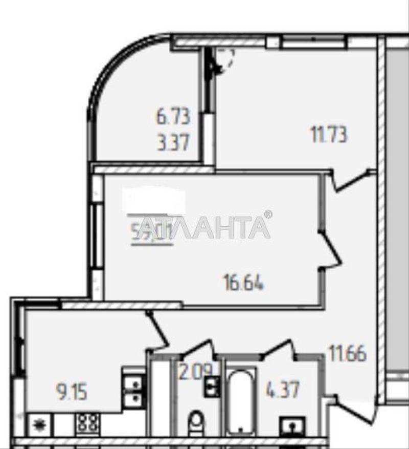 2-комнатная квартира по адресу ул. Краснова (площадь 59,0 м²) - Atlanta.ua - фото 4