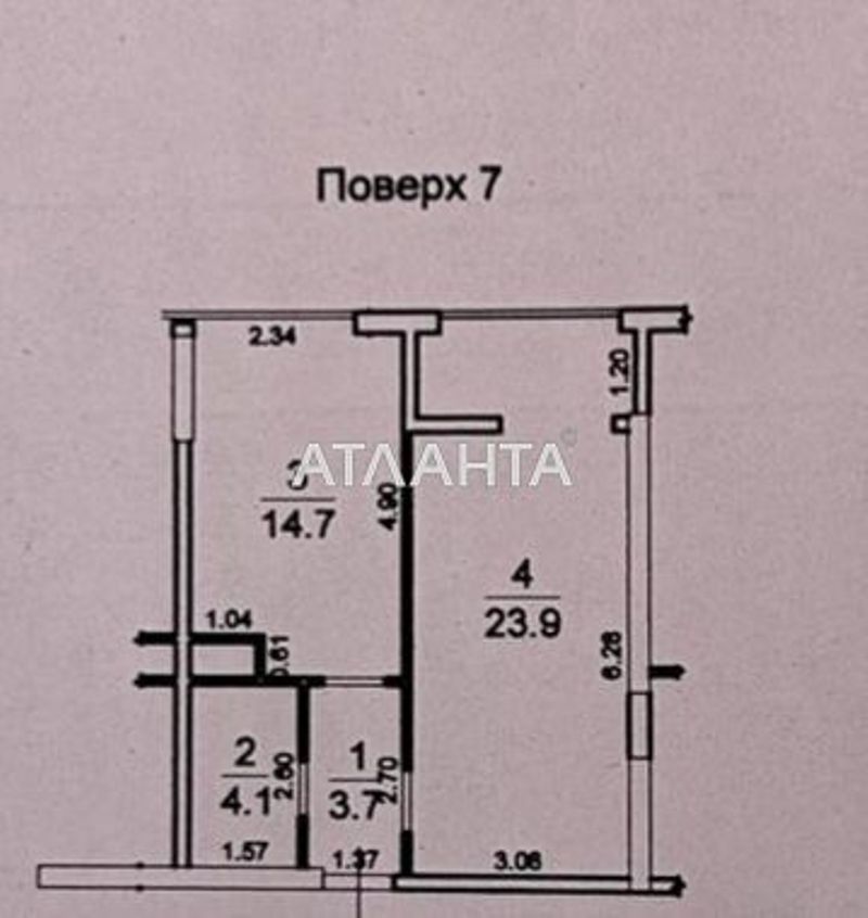 1-room apartment apartment by the address st. Frantsuzskiy bul Proletarskiy bul (area 46,4 m²) - Atlanta.ua - photo 11