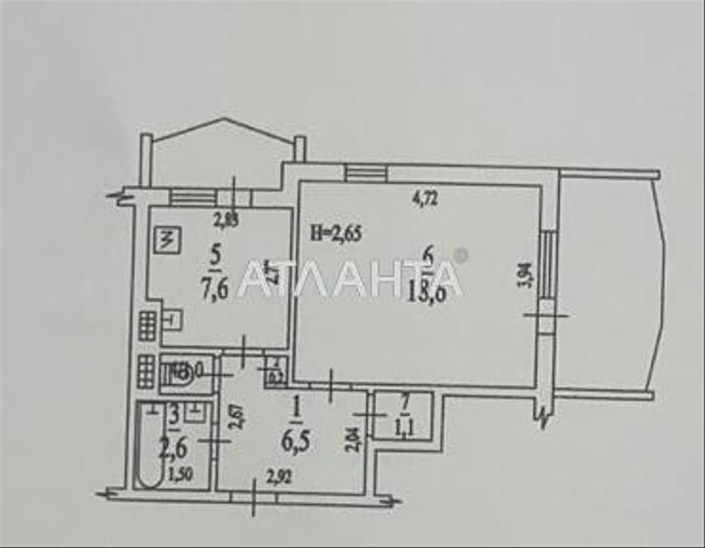 1-кімнатна квартира за адресою Добровольського пр. (площа 44 м²) - Atlanta.ua - фото 9