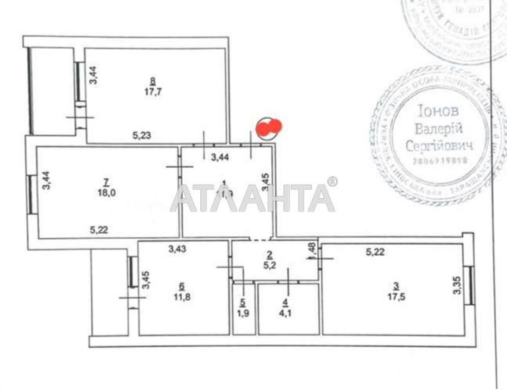 3-rooms apartment apartment by the address st. Prospekt Glushkova (area 95,6 m²) - Atlanta.ua - photo 25