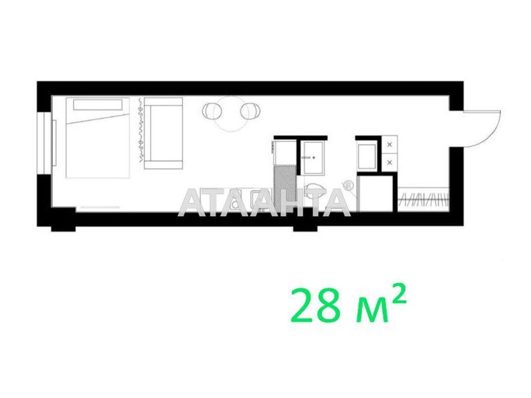 1-room apartment apartment by the address st. Gagarinskoe plato (area 28 m²) - Atlanta.ua - photo 8