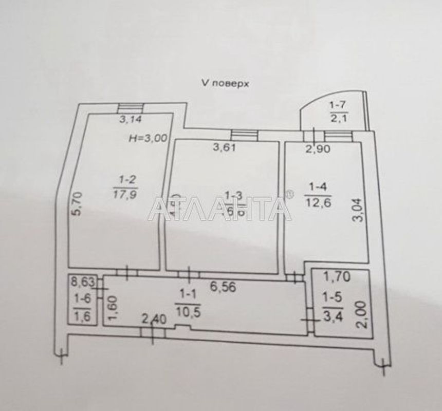 2-rooms apartment apartment by the address st. Prigorodskaya Prigorodnaya Primiska (area 64,7 m²) - Atlanta.ua - photo 12