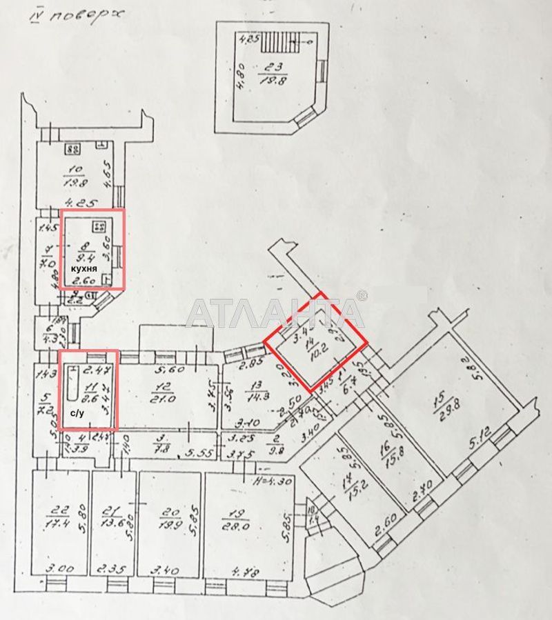 Комунальна квартира за адресою вул. Єлісаветинська (площа 10,2 м²) - Atlanta.ua - фото 2