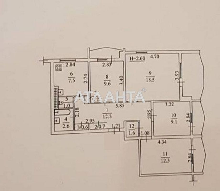 Многокомнатная квартира по адресу Добровольского пр. (площадь 85 м²) - Atlanta.ua - фото 21