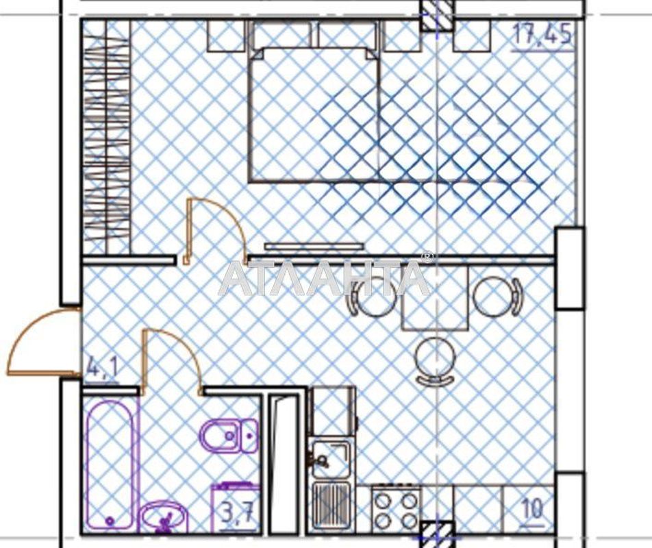 1-комнатная квартира по адресу ул. Гераневая (площадь 35,9 м²) - Atlanta.ua - фото 13