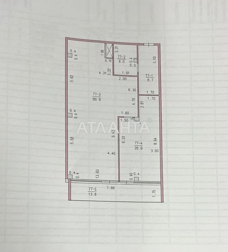 2-кімнатна квартира за адресою вул. Космодем`янської (площа 122 м²) - Atlanta.ua - фото 11