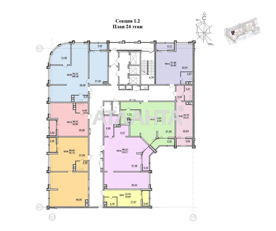 3-кімнатна квартира за адресою вул. Франка Івана (площа 93,5 м²) - Atlanta.ua - фото 17